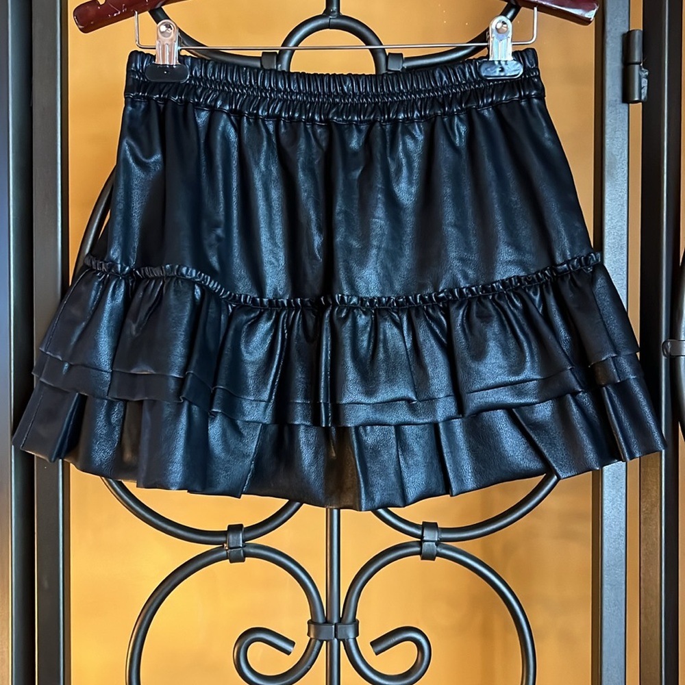 GENERATION LOVE Rafaella Vegan Leather Mini Skirt - Picture 4 of 12